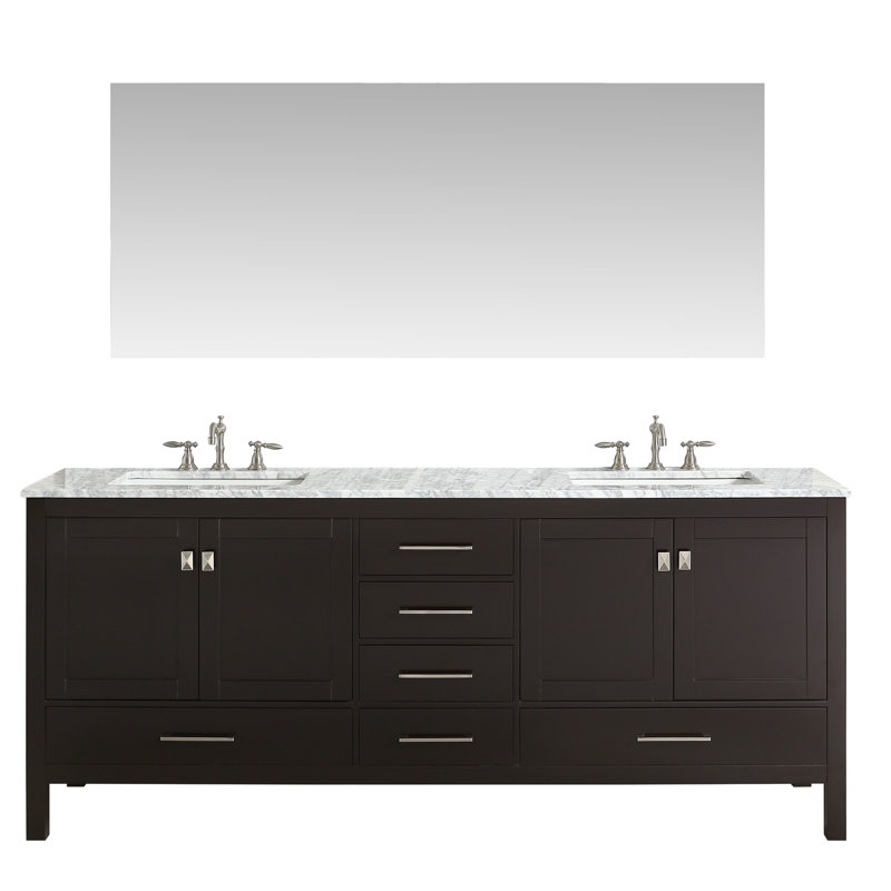 Brayden Studio® Zeringue 84" Double Bathroom Vanity Set & Reviews Wayfair